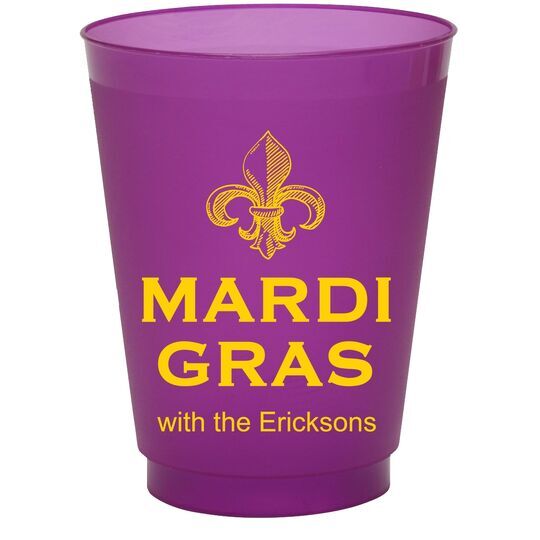 Mardi Gras Colored Shatterproof Cups